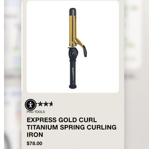 Express Black and Gold Curling Iron